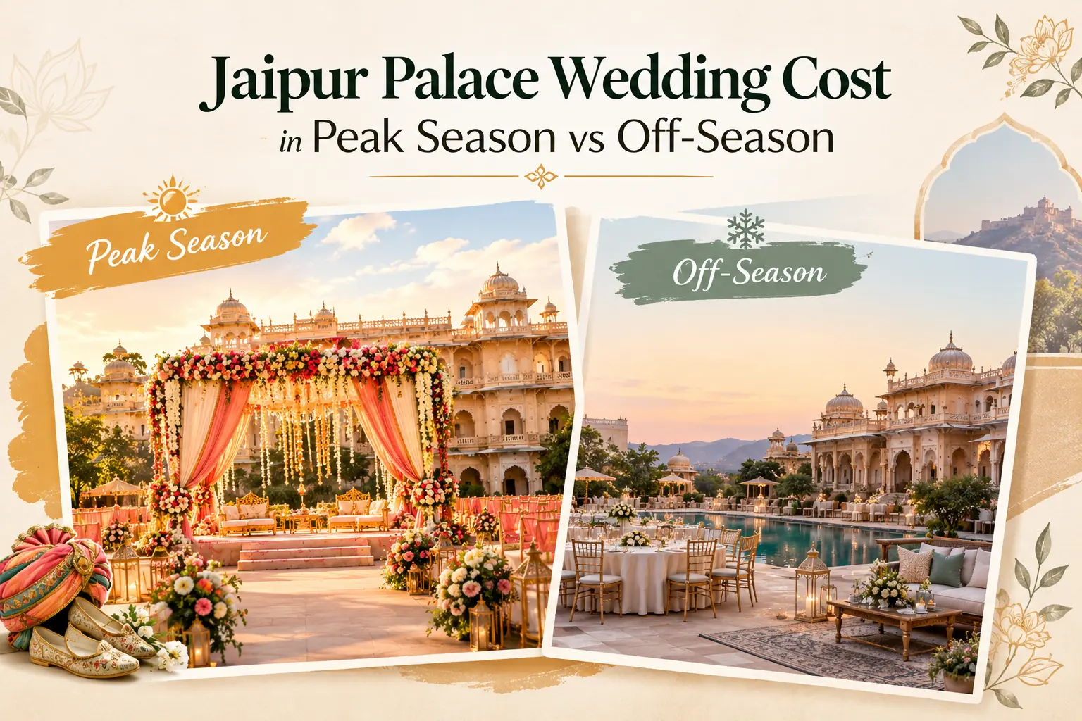Jaipur Palace Wedding Cost in Peak Season vs Off-Season
